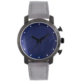 Mens Amid Suede Watch Gun-Grey Front